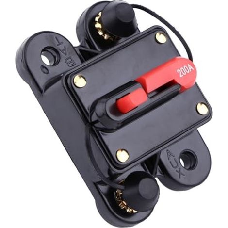 SVGCommerce - Interruttore automatico audio da 200 A - DC 12-24 V - Facile da usare - Sicuro per auto e barche - Fusibile autoripristinante - Perfetto per l'ingresso audio (1/5)