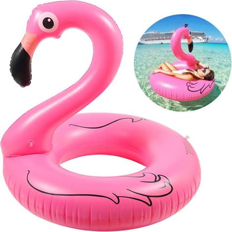 120cm, Bouée Flamant Rose Géant Piscine, Gonflable Adulte PVC Épais, Idéale pour Fêtes et Vacances usage simple (1/5)