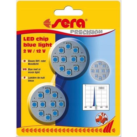 Sera Chip LED azul iluminación nocturna para acuario