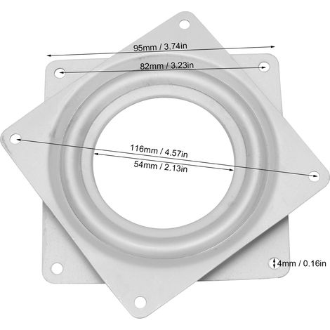 Joint de Rotation Série Lourde - Turntable à Double Roulement - Pivot à 360° Résistant - 95mm - Installation Facile pour Meubles et Chaises (1/5)