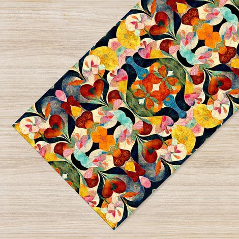 Tappeto passatoia fantasia made in Italy antiscivolo lavabile aderente Artistica - 50x450 cm (1/5)