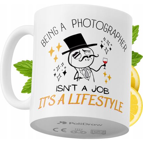 Tazza divertente e umoristica per fotografi, ideale per caffè e tè, con grafica e testo divertenti. Perfetta per compleanni, onomastici e festività. Tazza premium per occasioni speciali, per casa, uff (1/5)