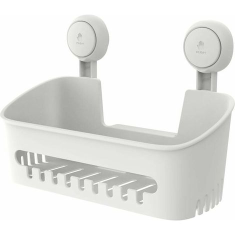pair Etagère Douche sans Perçage Réutilisable Etagère Ventouse Simple d'Installation Charge 10KG Impérable Rangement Douche pour Carrelage Paroi de la Douche Salle de Bain & Cuisine-Fei Yu (1/4)
