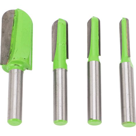 Lot de 4 fraises à rainurer profondes à bout rond et queue de 8 mm pour défonceuse CNC, pour le travail du bois et le fraisage. (1/5)