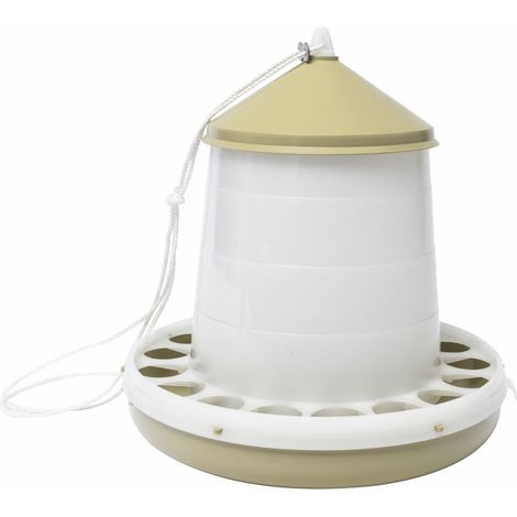 Mangeoire silo en plastique vert, capacité 4 kg, basse cour - zolux