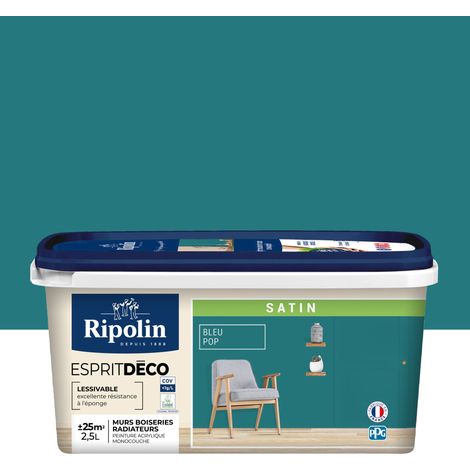 RIPOLIN ESPRIT DÉCO MULTI SUPPORTS BLEU POP satiné 2,5L (1/5)