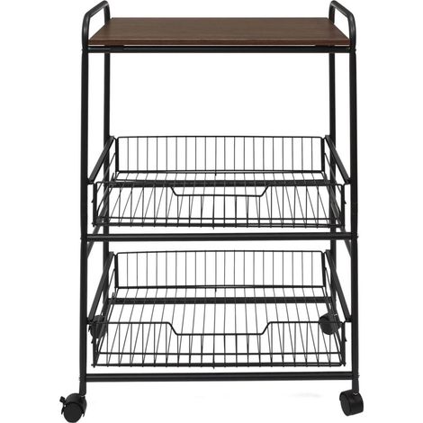 IVAR - Desserte à Roulettes Industrielle Etagère et Tiroirs (1/4)