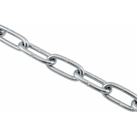 M Chaîne Droite MAILLON CRT 3MM Acier zingué (vendu au m) Forte tenue à la corrosion Acier galvanisé à chaud - 10 pièces (1/2)