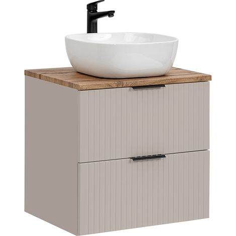 Mobile bagno con lavabo Adriel beige 60cm