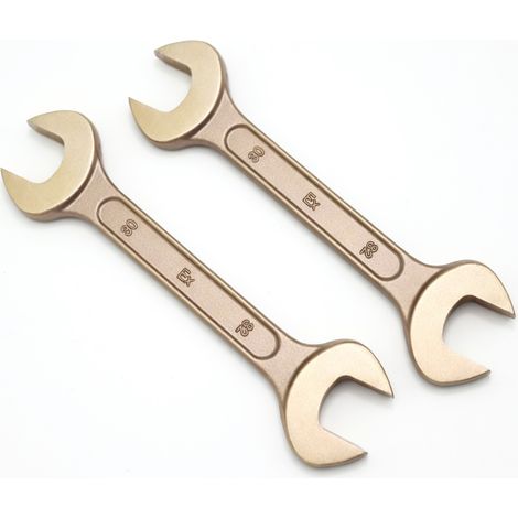 Chiave a forchetta doppia antideflagrante in bronzo di alluminio 30 x 32 mm (1/5)