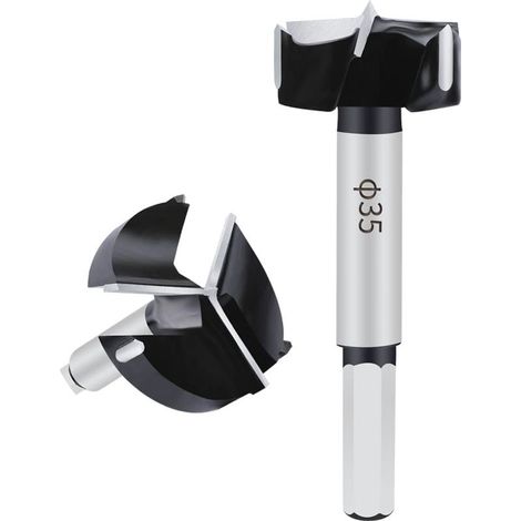 CYRILL – Mèche Forstner en Carbure de Tungstène 35 mm pour Bois Dur, Perceuse, Coupe-Bois, Kit d'Outils pour Plastique, Contreplaqué (1/5)