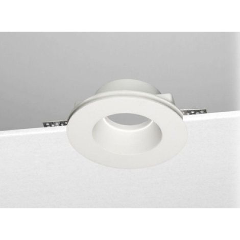 Nobile illuminazione incasso tondo a scomparsa totale installazione in soffitto di cartongesso corpo gesso tondo gu10 9093