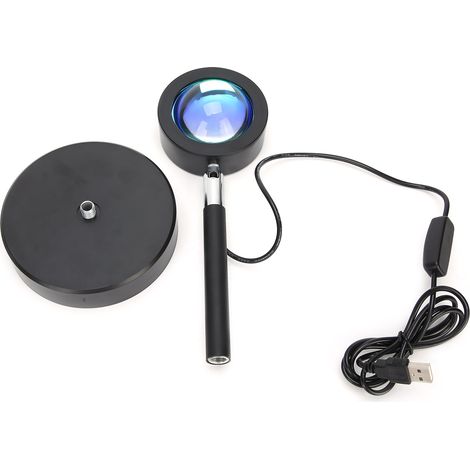 Lampe projecteur coucher de soleil USB, veilleuse de chevet à faisceau lumineux, éclairage remplissage pour diffusion en direct. (1/5)