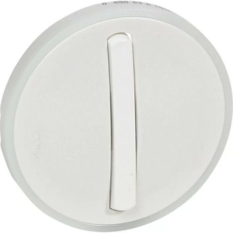 Legrand 065003 - White hubcap - VV / Pusher with luminous crown - narrow finger - Céliane