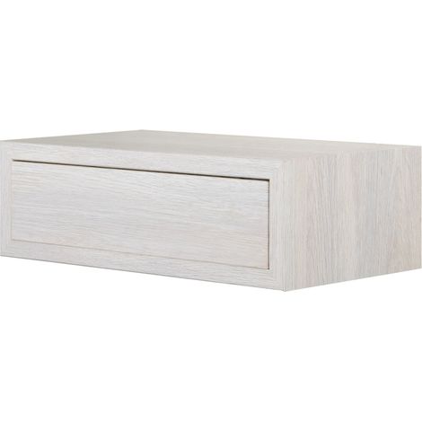 Mensola da Parete 1 Cassetto 45x13,4x23,7 cm in Fibra di Legno Lego Maxi Rovere Sbiancato (1/5)