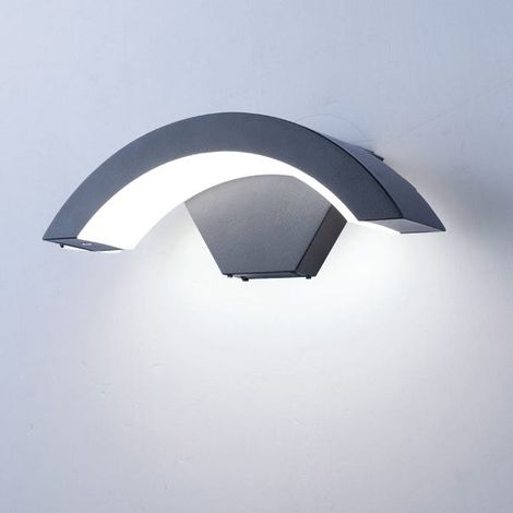 24W Outdoor LED Wall Light, Moon Shape, IP65 Waterproof Aluminum, Garden & Pathway, Cool White (1/5)