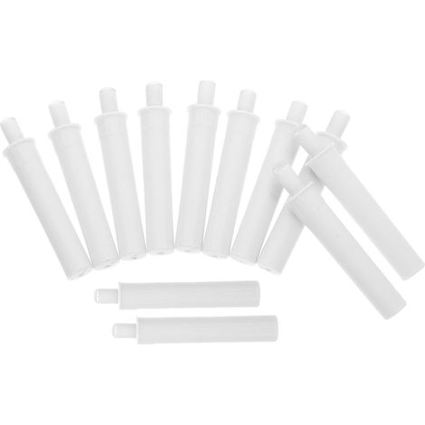 Lot de 12 amortisseurs porte placard cuisine en plastique blanc (1/5)