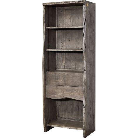 scaffale in legno di Acacia 71x45x204 grigio scuro laccato PURE ACACIA 409