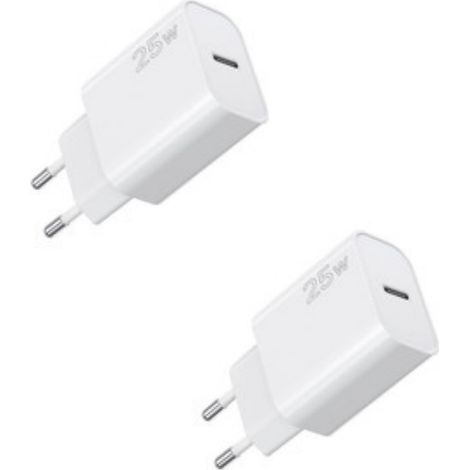 Chargeur USB-C, lot de 2, adaptateur secteur mural USB-C rapide 25 W