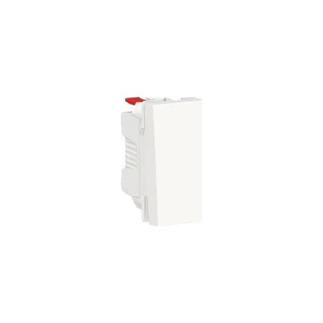 Inter va-et-vient 10A blanc bornes auto largeur 1M méca 45x22.5mm sans support ni plaque UNICA NU310318F