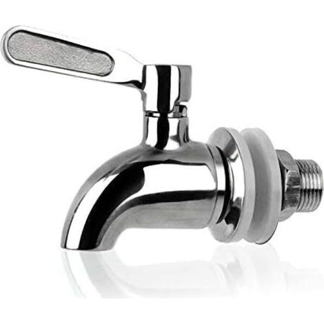 Piece 5/8 inch Glass Beverage Dispenser Tap, Stainless Steel Beverage Dispenser Tap, Beverage Dispenser Tap for Water, Wine, Beer, Juice (1/5)