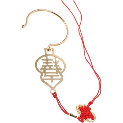 Crochets de rideaux lit style chinois, porte en laiton, design (1/5)