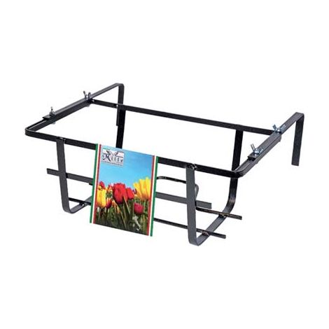 BALCONIERA TULIPANO REGOLABILE - FERRO BATTUTO VERN NERO CM 40X22 H.CM 15- 5 pezzi