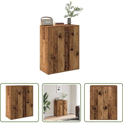 Altholz Optik - Sideboard Altholz-Optik 60x30x75 cm Holzwerkstoff (1/5)