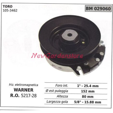Embrague electromagnético warner cortacésped toro 029060