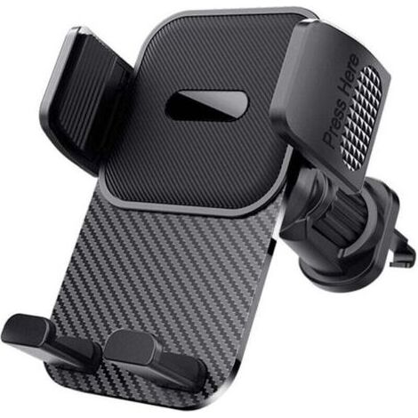 Support Téléphone Voiture [Clip de Qualité Militaire] ,Porte Téléphone Voiture Rotatif à 360 ,Degrés ,pour Grille D'aération de Voiture Support GPS Voiture ,pour Smartphone iPhone Android (Noir) (1/5)