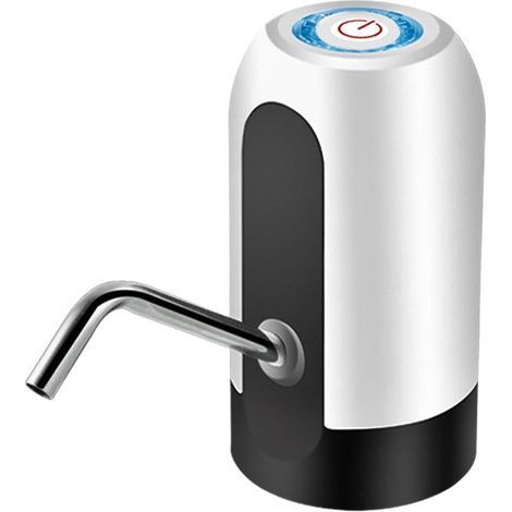 Automatische elektrische Wasserpumpe, USB-wiederaufladbar, Eimer-Wasserpumpe, Wasserspender, 1 Stück (Weiß)