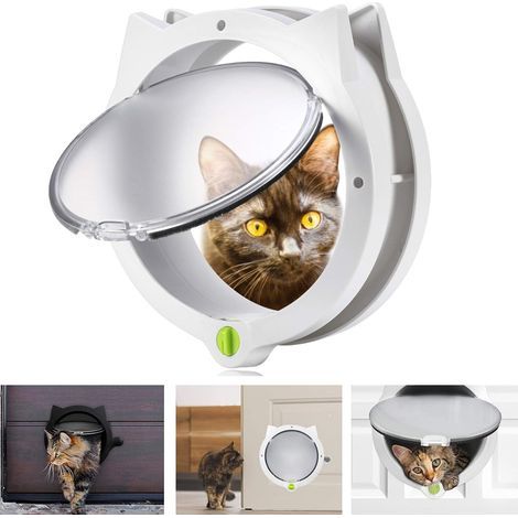 Chatière intérieure avec verrouillage 4 positions – Installation facile – Matériau ABS résistant – Design cylindrique élégant-Muntra (1/4)
