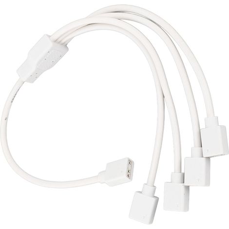 Câble Répartiteur ARGB 1 à 4 Câbles D'extension Répartiteurs RVB, Installation Facile pour Bandes Lumineuses LED RVB Adressables sur Ventilateurs ARGB 5 V, Large compatibilité avec la Carte (1/5)