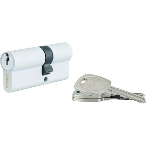 Cilindro europeo STD 30 x 30 mm, bianco, 3 chiavi – THIRARD (1/2)