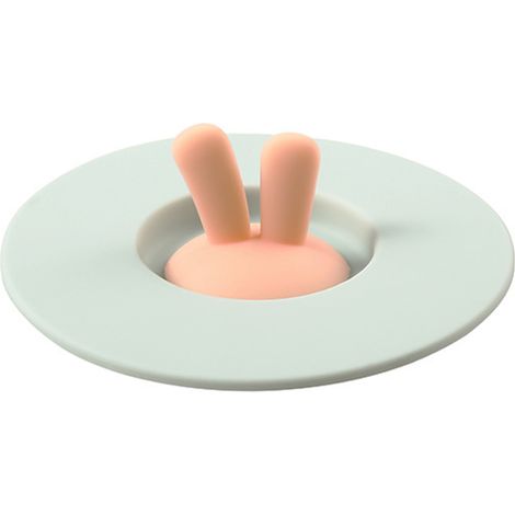 Silicone Cup Lid Creative Cup Cover Rabbit Shaped Dust Proof Sealing Airtight Mug CoverGreen (1/5)