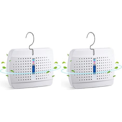 Kleiner, wiederaufladbarer Luftentfeuchter, hocheffizienter Feuchtigkeitsabsorber für Schlafzimmer, Kleiderschrank und Bücherregal, EU-Stecker, 2er-Pack (1/5)