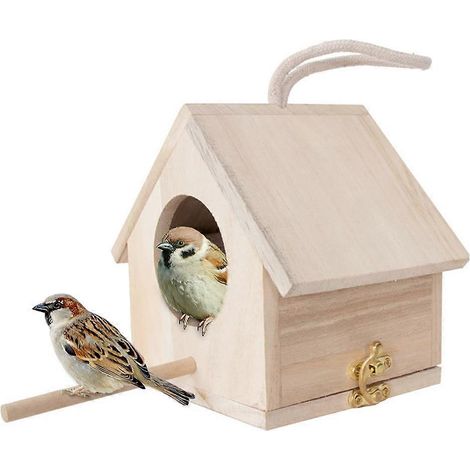 Nichoir pour mésanges, kit de nichoir pour rouge-gorge, maison d'oiseaux, résistant aux intempéries et à suspendre, nichoirs pour oiseaux (1/5)