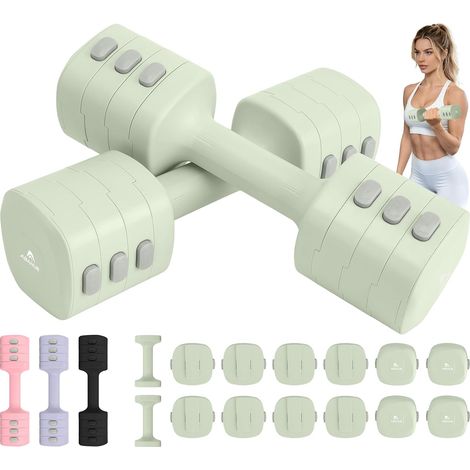 Paire d'Haltères Réglables Avec plaques de poids de 2,5 kg × 2 (1/5)