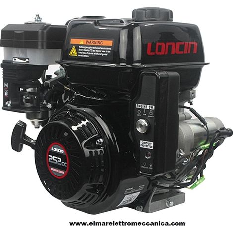 8 HP LONCIN G252 FL AVV elettrico Motore Benzina Albero Conico 23 mm Lombardini