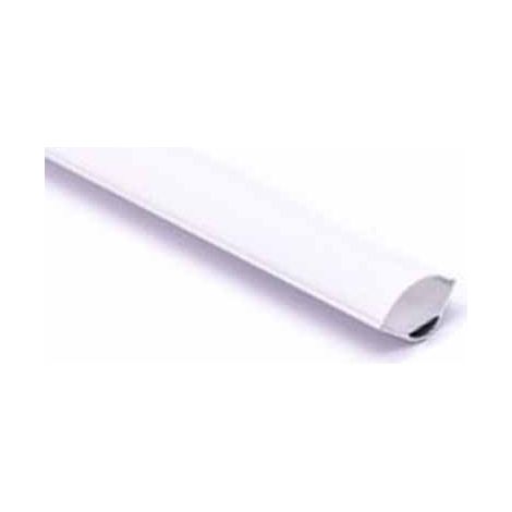 LED Strip Mounting Kit with Diffuser Aluminum Milky Gypsum Corner Round 2000mm (1/3)