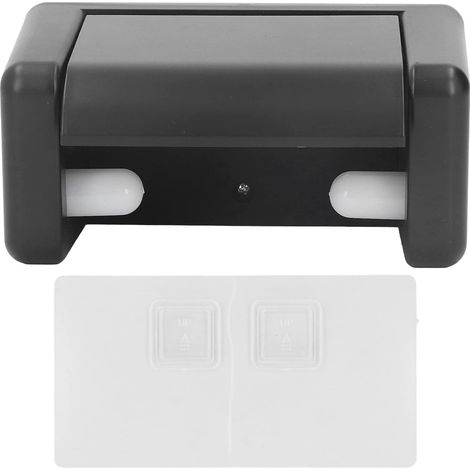 Porta rotolo di carta igienica autoadesivo in plastica nera da parete, senza foratura, per bagno e cucina. Contenitore adesivo per rotolo di carta igienica e dispenser per asciugamani di carta.