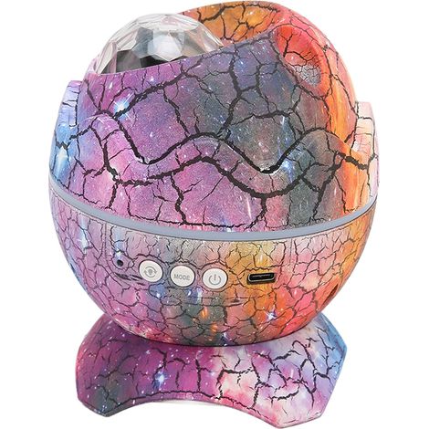 3D-LED-Projektor in Form eines Dinosaurier-Eis mit Bluetooth-Fernbedienung und Musikprojektion, ideal für Schlafzimmer, Café oder Bar, interstellare Farbe. (1/5)