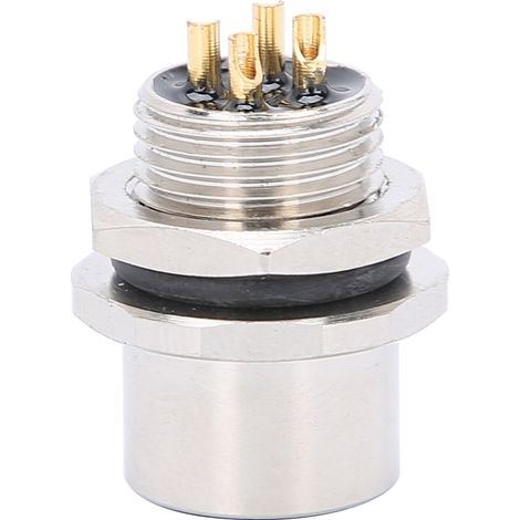 Wasserdichter M12-Stecker – Frontmontagestecker