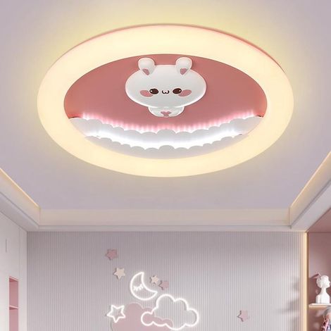 Recessed LED ceiling light, pink rabbit, dimmable, creative, for children's room (1/3)