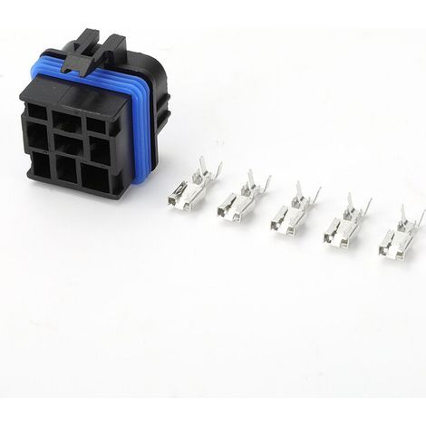 Relais 40 A avec borne, prise aéronautique IP68, prise femelle étanche avec douille et joint torique prise vide étanche avec borne, prise vide étanche autobloquante avec borne, prise aéronautique IP6