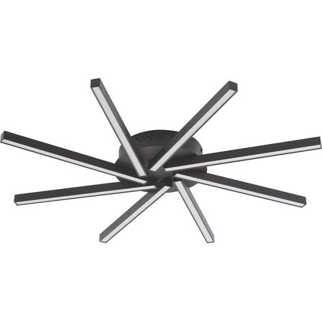 [GEBRAUCHT] B-Ware Lucande Led Deckenleuchte Tjado ø 70 Cm Schwarz Metall Deckenlampe Leuchte S991