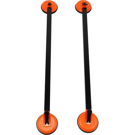 Barres transversales de toit de voiture de 36.22 pouces, 2 pièces, Tube carré en acier, support à ventouse, porte-bagages universel pour véhicules (1/5)