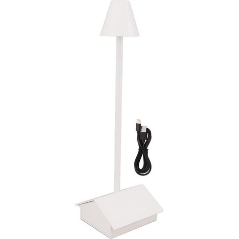 Wiederaufladbare, kabellose Stehlampe in Gebäudeform, berührungsempfindlich, dimmbar, 5200 mAh, IP54 wasserdicht, weiße LED-Schreibtischlampe (1/5)