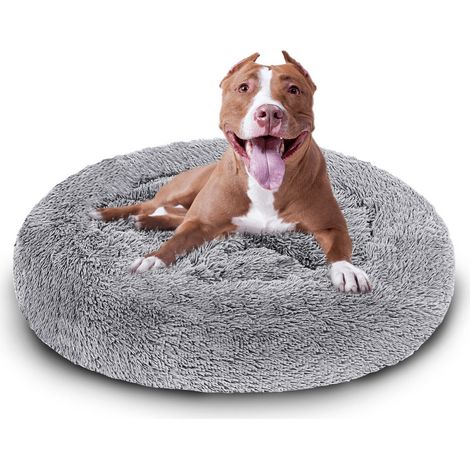 Jiubiaz Letto per cani Letto per gatti Letto in peluche Cuscino per cani Letto per animali domestici 60cm Grigio chiaro (1/5)