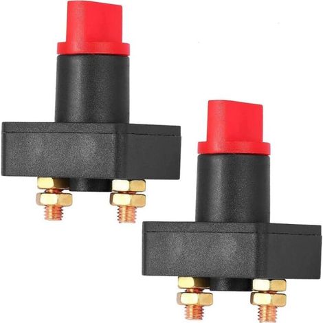 Gebildet 2pcs Interrupteur de Batterie pour Voiture Van Camion Bateau Déconnexion de l'alimentation de la Batterie, Interrupteur de Coupure de l'isolateur Rotatif 300A (1/5)